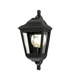 Kerry 1 Light Outdoor Coastal Flush Mount Wall Lantern Black IP44 E27-1