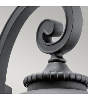 Admirals Cove Outdoor 1 Light Wall Lantern Textured Black IP44 E27-2