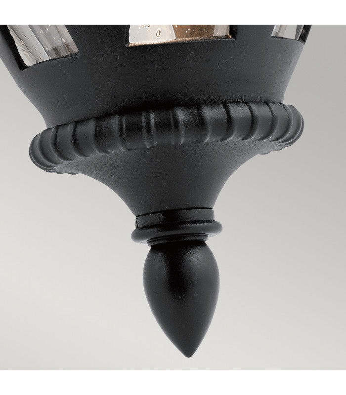 Admirals Cove Outdoor 1 Light Wall Lantern Textured Black IP44 E27-3
