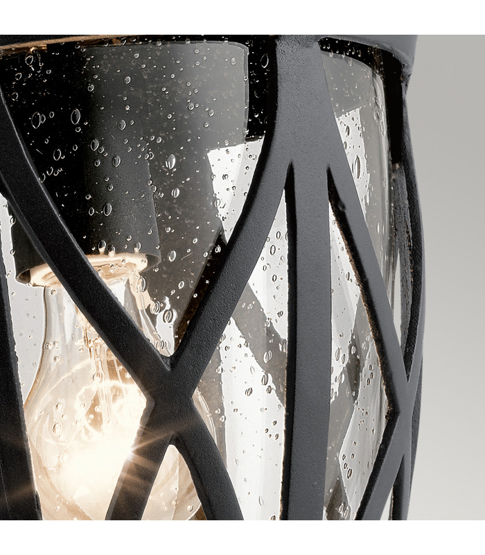 Admirals Cove Outdoor 1 Light Wall Lantern Textured Black IP44 E27-5