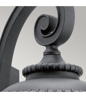 Admirals Cove Outdoor 1 Light Wall Lantern Textured Black IP44 E27-2
