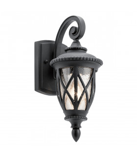 Admirals Cove Outdoor 1 Light Wall Lantern Textured Black IP44 E27-1