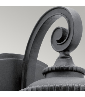 Admirals Cove Outdoor 1 Light Wall Lantern Textured Black IP44 E27-2