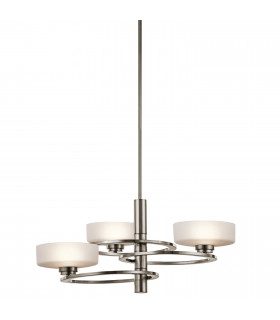 Aleeka Multi Arm Chandelier 3 Light Classic Pewter Finish G9-1