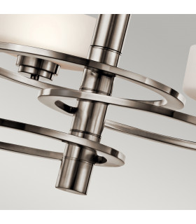 Aleeka Multi Arm Chandelier 3 Light Classic Pewter Finish G9-2