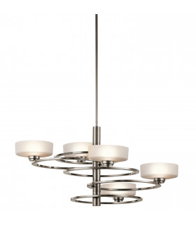 Aleeka Multi Arm Chandelier 4 Light Classic Pewter Finish G9-1