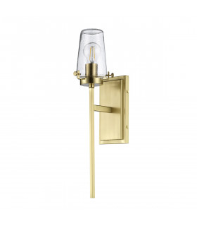 Alton 1 Light Wall Light Brushed Brass IP44 E27-2