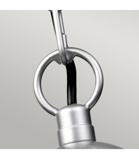 Klampenborg 1 Light Outdoor Ceiling Chain Lantern Silver IP44 E27-2