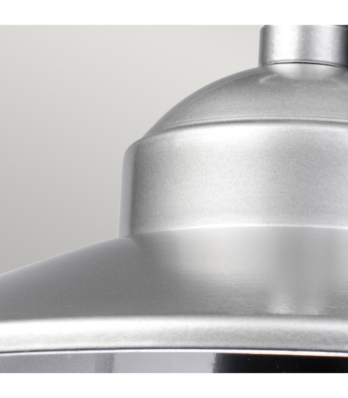 Klampenborg 1 Light Outdoor Ceiling Chain Lantern Silver IP44 E27-4