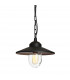 Klampenborg 1 Light Outdoor Ceiling Chain Lantern Black IP44 E27-1