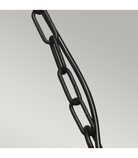 Klampenborg 1 Light Outdoor Ceiling Chain Lantern Black IP44 E27-2