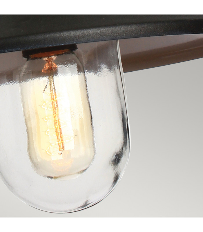 Klampenborg 1 Light Outdoor Ceiling Chain Lantern Black IP44 E27-4