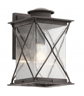 Argyle 1 Light Medium Outdoor Wall Lantern Zinc IP44 E27-1