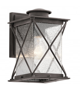 Argyle 1 Light Small Outdoor Wall Lantern Zinc IP44 E27-1