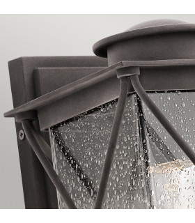 Argyle 1 Light Small Outdoor Wall Lantern Zinc IP44 E27-2