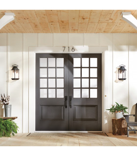 Ashland Bay 1 Light Large Outdoor Wall Lantern Zinc IP44 E27-2