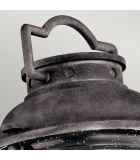 Ashland Bay 1 Light Medium Outdoor Pedestal Lantern Zinc IP44 E27-2