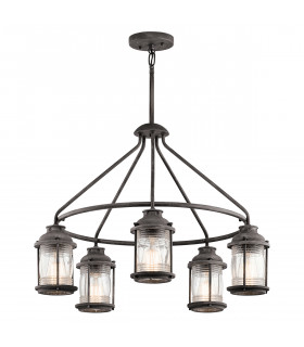 Ashland Bay 5 Light Outdoor Chandelier Pendant Lighting Zinc IP44 E27-1