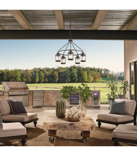 Ashland Bay 5 Light Outdoor Chandelier Pendant Lighting Zinc IP44 E27-2