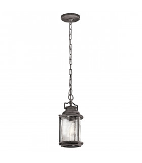 Ashland Bay 1 Light Small Outdoor Ceiling Chain Lantern Zinc IP44 E27-1