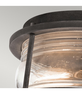 Ashland Bay 1 Light Bathroom Flush Outdoor Ceiling Light Zinc IP44 E27-2