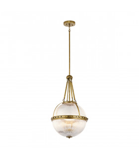 Aster 3 Light Globe Ceiling Pendant Brass E14-1