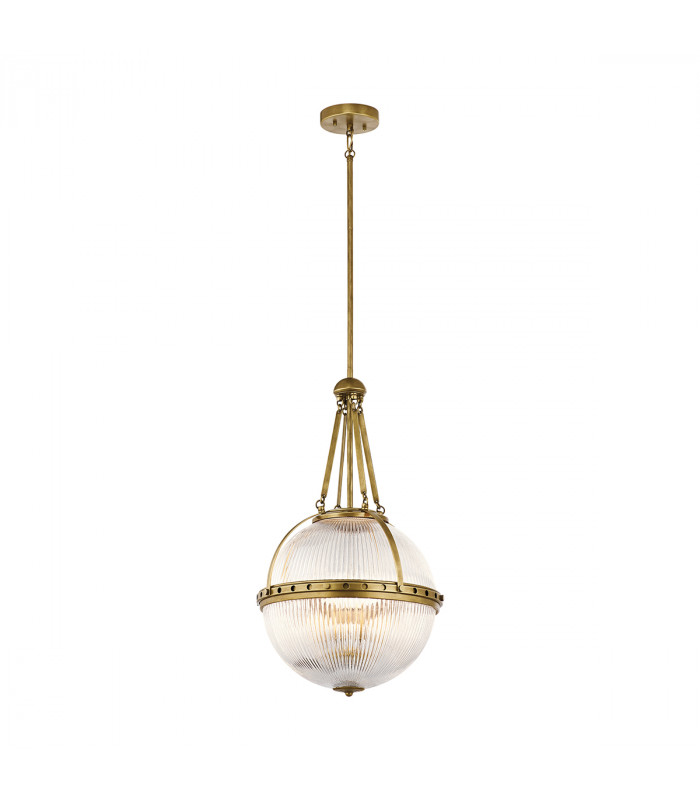 Aster 3 Light Globe Ceiling Pendant Brass E14-1