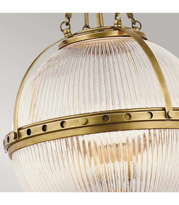 Aster 3 Light Globe Ceiling Pendant Brass E14-4