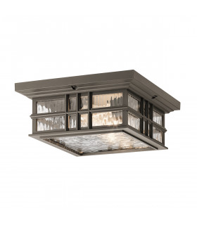 Beacon Outdoor 2 Light Flush Mount Olde Bronze IP44 E27-1