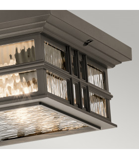 Beacon Outdoor 2 Light Flush Mount Olde Bronze IP44 E27-2