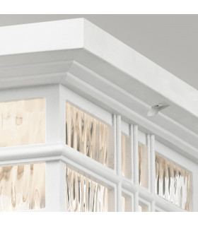 Beacon Outdoor 2 Light Flush Mount White IP44 E27-2