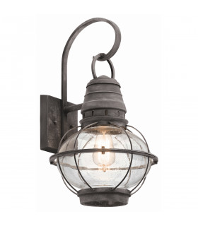 Bridge Point 1 Light Large Outdoor Wall Lantern Zinc IP44 E27-1