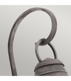Bridge Point 1 Light Large Outdoor Wall Lantern Zinc IP44 E27-2