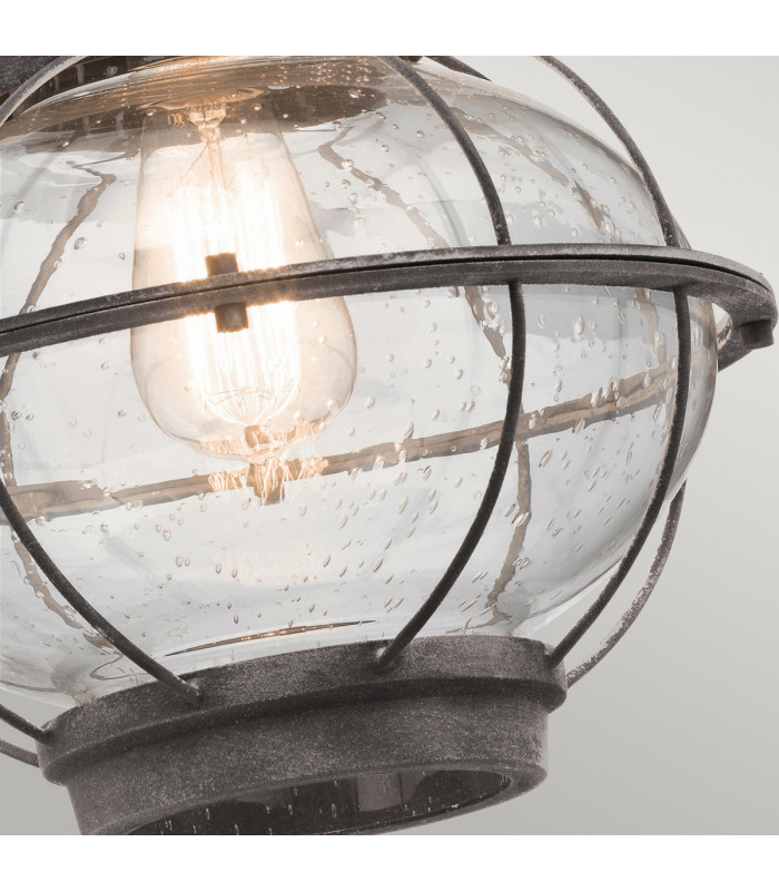 Bridge Point 1 Light Large Outdoor Wall Lantern Zinc IP44 E27-4