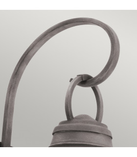 Bridge Point 1 Light Medium Outdoor Wall Lantern Zinc IP44 E27-2