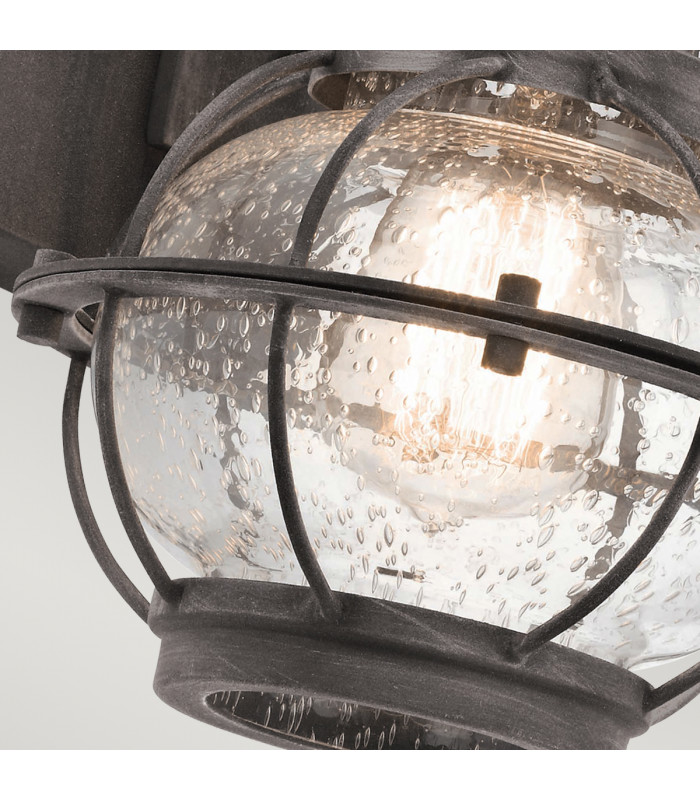 Bridge Point 1 Light Small Outdoor Wall Lantern Zinc IP44 E27-4