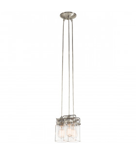 Brinley 3 Light Cluster Pendant Brushed Nickel E27-1