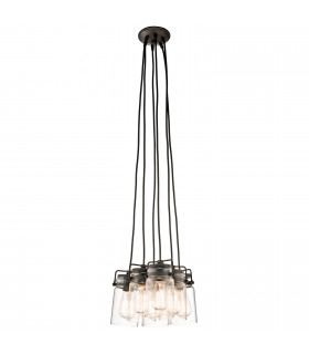 Brinley 6 Light Cluster Pendant Olde Bronze E27-1