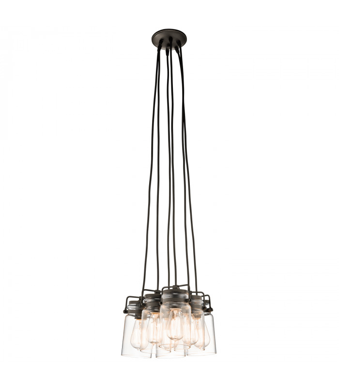 Brinley 6 Light Cluster Pendant Olde Bronze E27-1