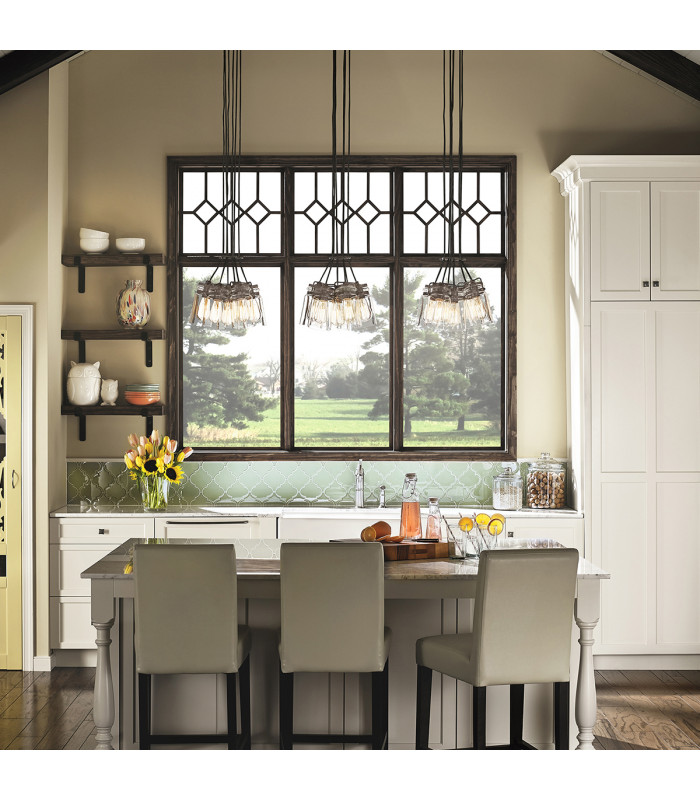 Brinley 6 Light Cluster Pendant Olde Bronze E27-2