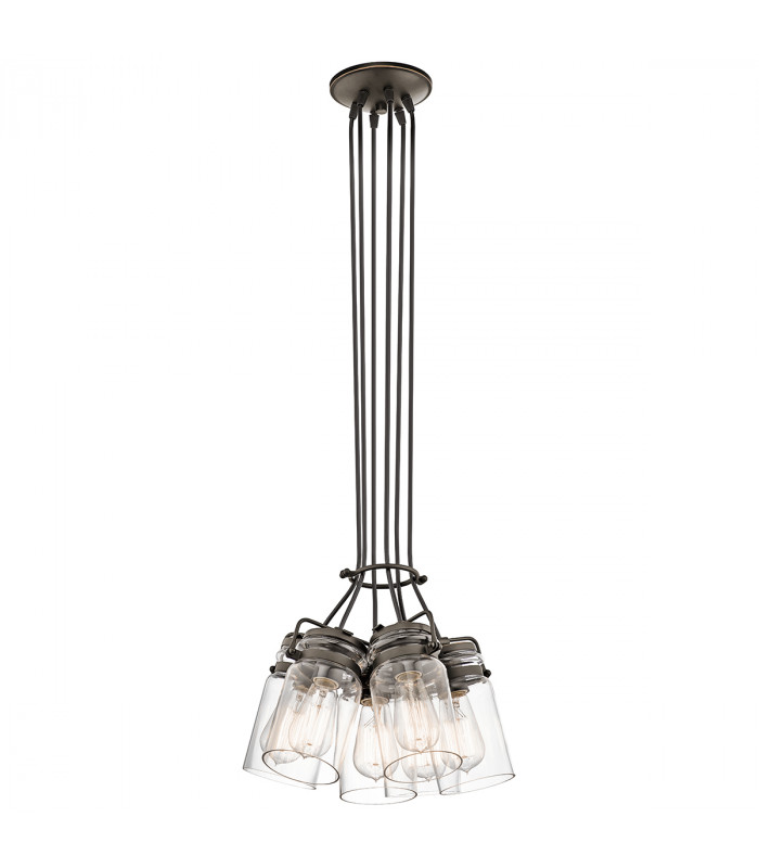 Brinley 6 Light Cluster Pendant Olde Bronze E27-3