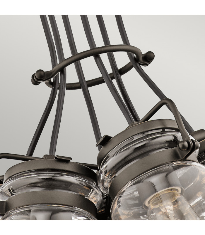 Brinley 6 Light Cluster Pendant Olde Bronze E27-5