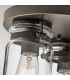 Brinley 3 Light Flush Mount Ceiling Light Brushed Nickel E27-3
