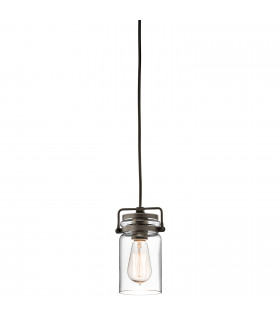 Brinley 1 Light Ceiling Mini Pendant Olde Bronze E27-1