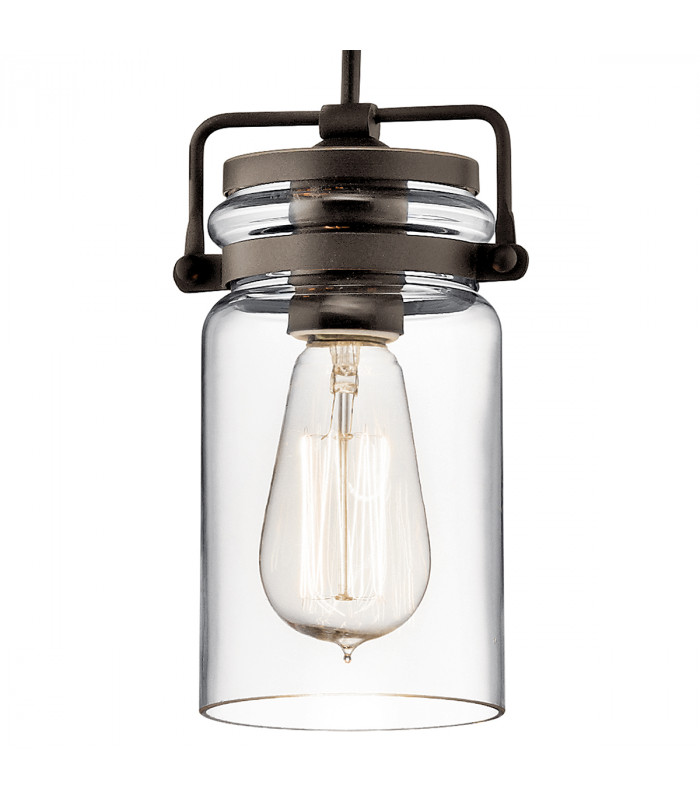 Brinley 1 Light Ceiling Mini Pendant Olde Bronze E27-2
