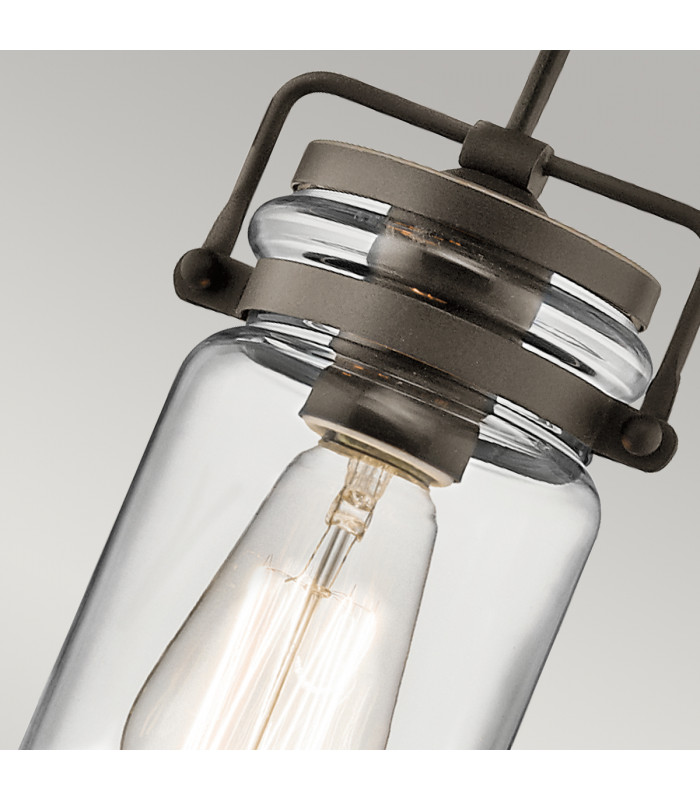 Brinley 1 Light Ceiling Mini Pendant Olde Bronze E27-3
