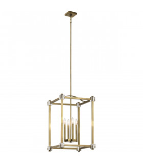 Cayden 4 Light Large Pendant Natural Brass