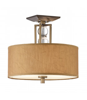 Celestial 3 Light Semi Flush Ceiling Light Bronze Beige E27-1