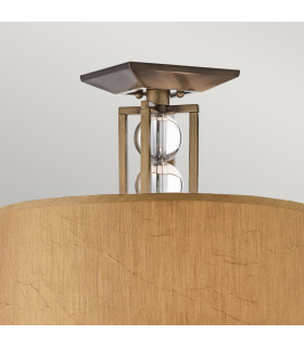 Celestial 3 Light Semi Flush Ceiling Light Bronze Beige E27-2