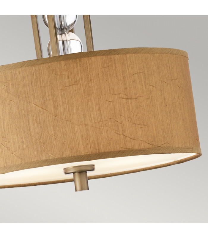 Celestial 3 Light Semi Flush Ceiling Light Bronze Beige E27-3